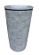 Кашпо пластм.  "Le cone" высокое 18,5л(вст.10л),d верх.28мм,h450мм Графит1100-28 "Tek.A.Tek" *1