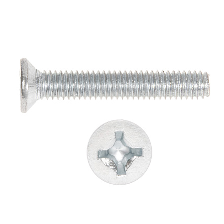 Винт с потайной головкой DIN965 4х25 (10шт) пакет  BROZEX  *10/100