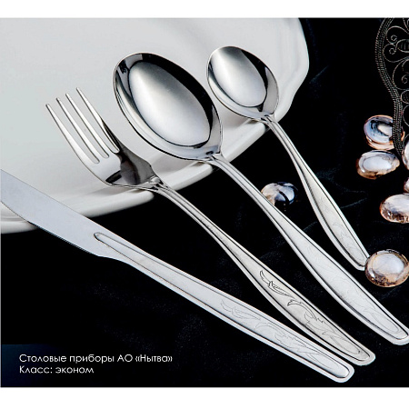 Ложка столовая нерж. "Силуэт" (М3) 5533  "ДОБРОСТАЛЬ" (Нытва)  *6/120