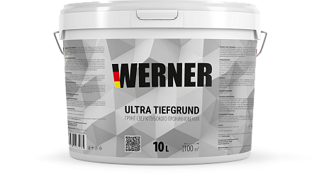 Грунтовка глуб.проникновения для внутренних и наружных работ 10л ULTRA TIEFGRUND WERNER *1/36
