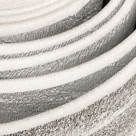 Теплоизоляция для бань и саун Пенотерм НПП 10мм ЛФ (фольгированный ширина 1,2м*15п.м)  *15м