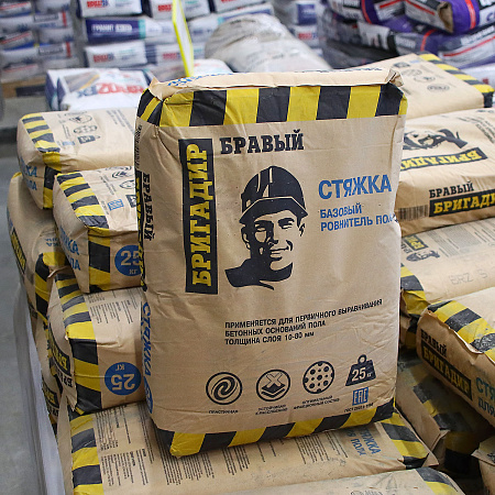Стяжка для пола 25кг БРАВЫЙ БРИГАДИР *1/56