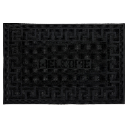 Коврик резиновый 40*60 см  "Welcome" черный "VORTEX" ( арт.22464)   *1/20