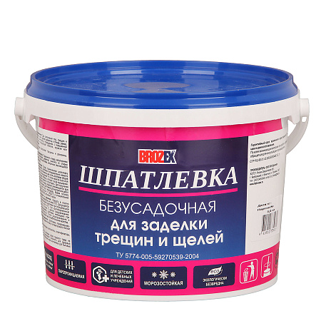 Шпатлевка акриловая для щелей и трещин безусадочная  3 кг BROZEX  *4/192