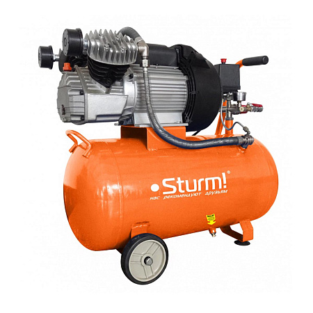 Компрессор воздушный 2300Вт 1100об/мин 350л/мин 50л 8бар масляный АС9323 STURM  *1**