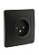 Розетка "BLANCA" СП 1-мест. антрацит 16А 250В  BLNRS000016  *10/20