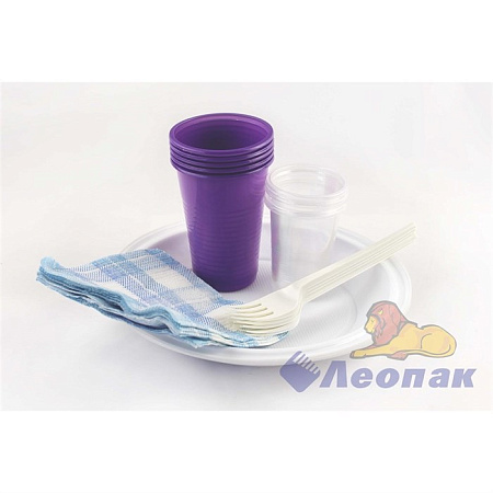 Одноразовая посуда Набор "Шашлычный" 5перс/25пр.: тар.d170мм+стопки0,1л+стак.0,2л+вилки+салф. *1/40