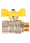 Кран шаровый 1/2" (Ø15) ГАЗОВЫЙ М/П бабочка GAZ LD Pride 47.15. (аналог ЖЗ72) *1/30