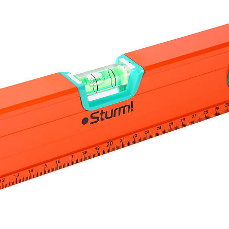 Уровень  40см коробчатый стальной 2колбы+1пов фрезерован.магнитн.линейка арт.2015-05-400 STURM *1/50