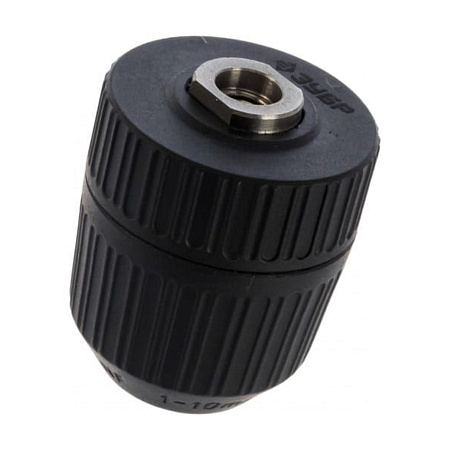 Патрон для дрели 10мм БЗП резьба 3/8" корпус пластик (2907-10-3/8) ЗУБР  *1/6/36