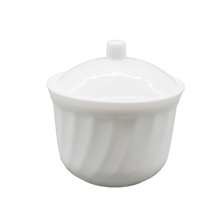 Сахарница стекло 260мл Белая без рисунка TZ40 "DECO" *1/72