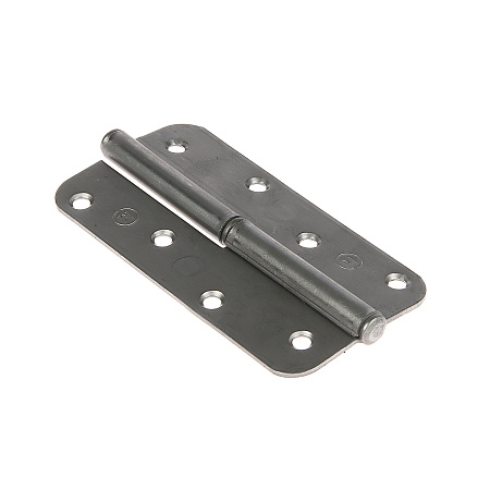 Петля накладная 130мм б/покрытия ПРАВАЯ (комплект 2 шт + саморезы) ДомоСтрой *1/50