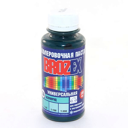 Колер паста изумруд №14 0,1 л BROZEX *6/108