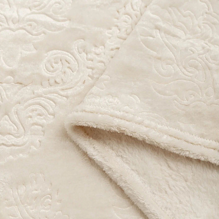 Плед 150*200см фланель дамаск молочный TF FNE ML 1520 11-0105 Absolute *1