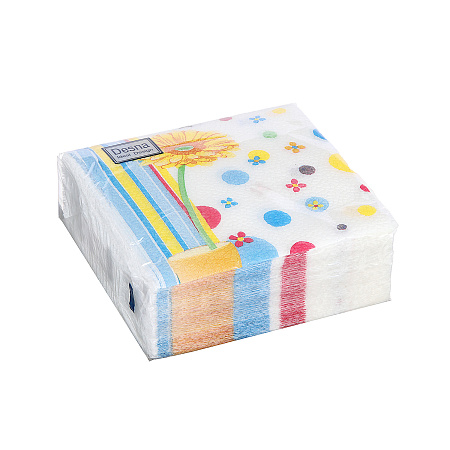 Салфетки бумажные 1сл 24*24см 40шт Design Джинс 1сл *32