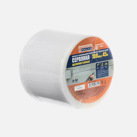 Сетка стр. армирующая "серпянка" самоклеящ. 0,1м х 45м "4WALLS"  SMF 107Т (А.Д.М.) *1/18