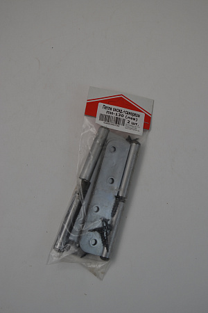 Петля накладная 130мм б/покрытия ЛЕВАЯ (комплект 2 шт+саморезы) ДомоСтрой *1/50