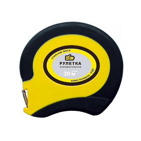Рулетка 20м х10мм резино-пластик. корпус стальная лента арт.3017025 888 *1/6/36