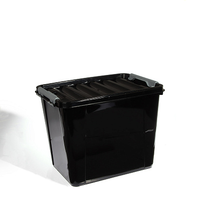 Контейнер д/хранения пластм. "MASTER BOX" 25л 410х295х312мм Черн./Сер. арт.50904 ("Пол-быт")*1/4