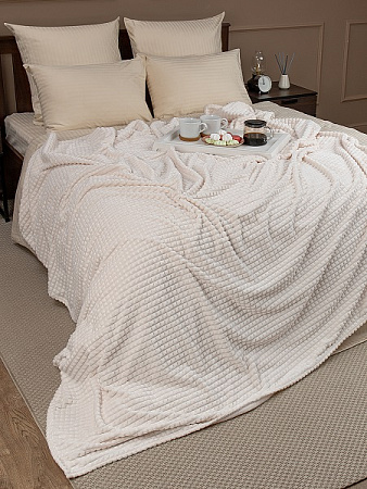 Плед 150*200см фланель жаккард кубики шампань FF FNJq ML3 002/1520 NC Absolute *1