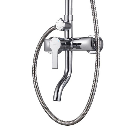 Смеситель д/ванны со стойкой для душа + ручной и тропический душ Stripe Milardo STRSB1FM06 *1