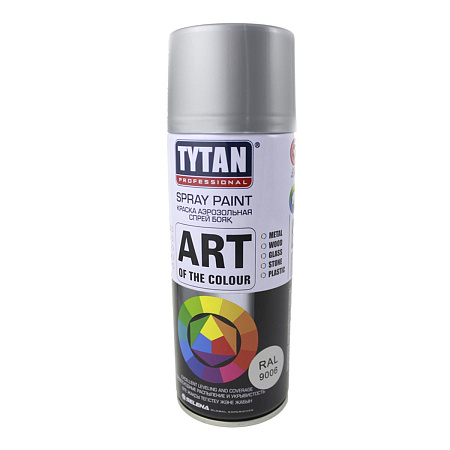 Эмаль-аэрозоль металлик 520/400 мл TYTAN Professional (RAL9006)  *1/12