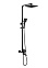 Смеситель д/ванны со стойкой для душа + ручной душ Fmark FS8145H черная *1