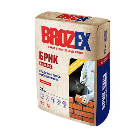 Смесь монтажно-кладочная М150 БРИК 25кг BROZEX *1/56