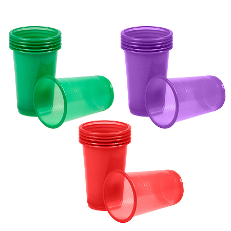 Одноразовые стаканы 0,2л КОМПЛЕКТ 6шт "Леопак" *1/80