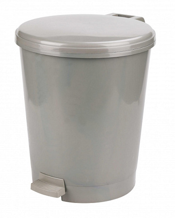 Контейнер д/мусора пластм. с педалью, с откидн. крышкой 12л с Ведром, цвета: "микс" М7250 *2