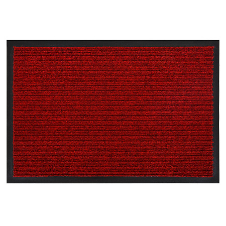 Коврик влаговпитывающий 60*90 см ребристый красный "VORTEX" (арт.22089/24326)  *1/10