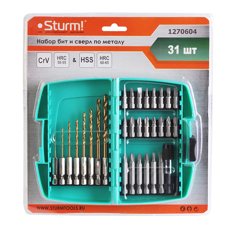 Набор бит и сверл Sturm (1270604)  31шт, кейс *1/5/20