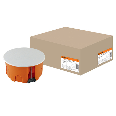 Коробка распаячная СП D80х40мм крышка, пл.лапки IP20  TDM SQ1403-1025  штр-код коробка *1/175
