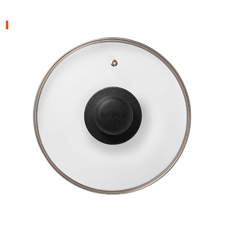 Крышка д/сковороды, кастрюли Стекл. с нерж.ободом,с пароотв. d18см с пласт.р. КС-218 "Сково" *1/12