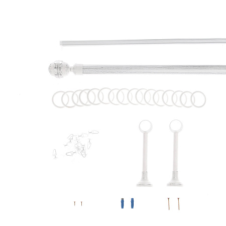 Карниз круглый d28мм Белое серебро/патина Валанс 2,0 + U-шина Легранд *5