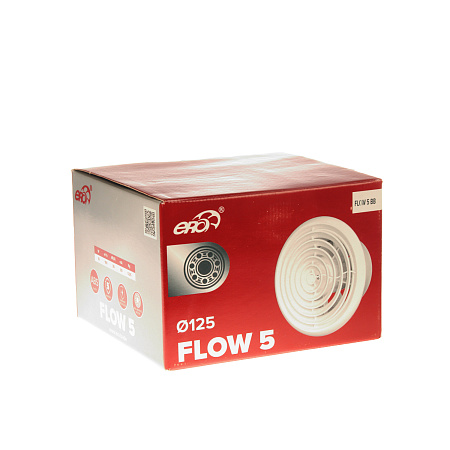 Вентилятор 125 FLOW 5 ВВ ERA (Ø125мм 190 м3/ч 164х164мм)*1/12