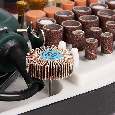 Гравер 170Вт 10000-35000об/м цанга 2,4/3,2мм гибкий вал насадки 210шт FGM 170FS FAVOURITE *1/5