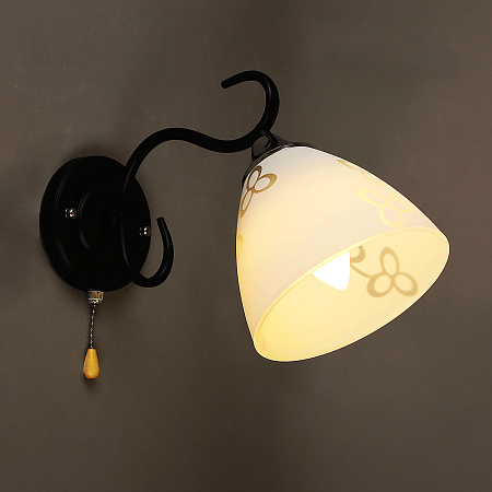 Бра N1897/1W BK+CH E27 1*40Вт (200*300*140)  VERNER LIGHTING *1