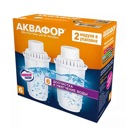Картридж Аквафор В-100-6 умягчение воды (упак. 2 шт.) арт.И3813 *1/20