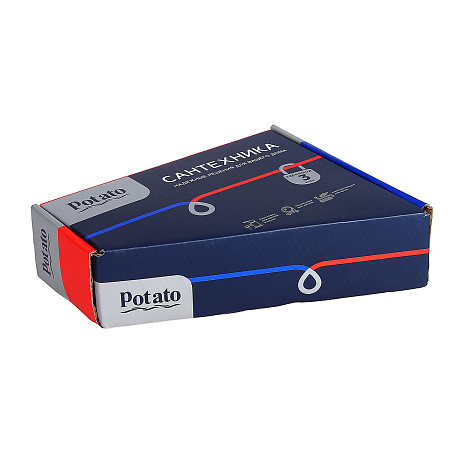 Смеситель для кухни Potato P45277-19 короткий излив (черный графит) *1/10