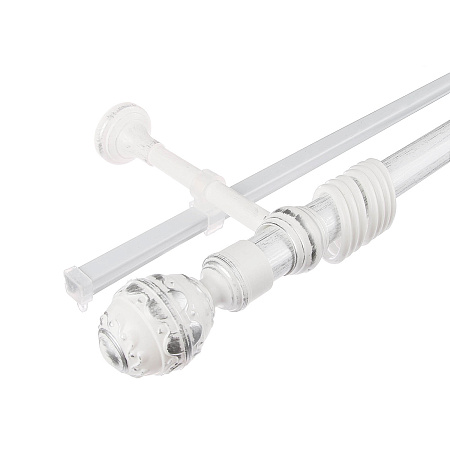 Карниз круглый d28мм Белое серебро/патина Валанс 2,0 + U-шина Легранд *5