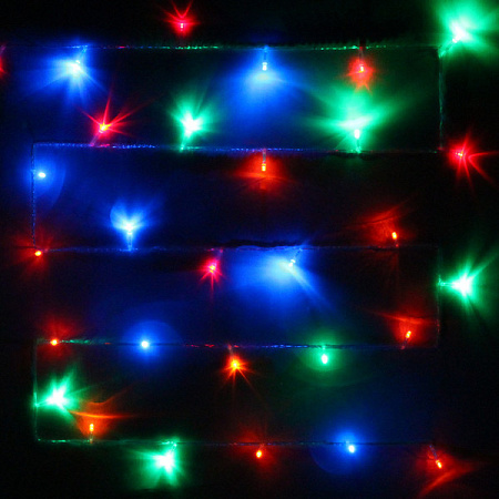 Гирлянда Нить 5,5м 50LED мультицвет нить прозрачная 127-013 *1/24/192