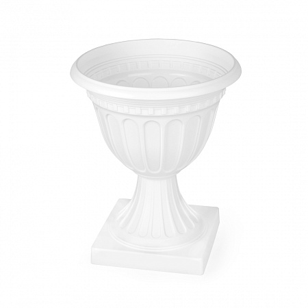 Кашпо-Вазон пластм. "Олимпия" 12,0л d верха 365мм h440мм Белый М9068 (ЗПИ "Альтернатива") *1/5