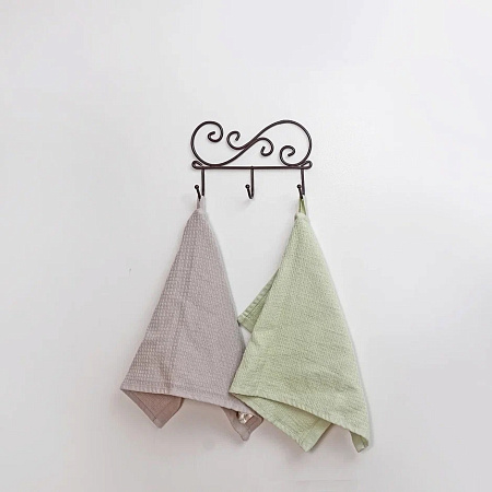 Вешалка настенная "Кружева 3" 200х130мм 3крючка Коричневый ВН 275 КОР ("ЗМИ")*1/10