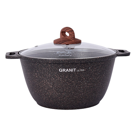 Кастрюля алюмин. антипригарная "Kukmara" "Granit ultra" original 2,0л Стекл.кр. кго22а *1/3