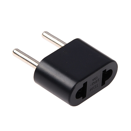 Переходник плоский 10А 250В черный TDM SQ1806-0088 *10/50