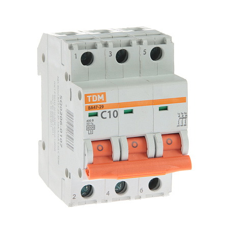Авт.выкл. TDM ВА 47-29 10А/3П SQ0206-0107   *4/40