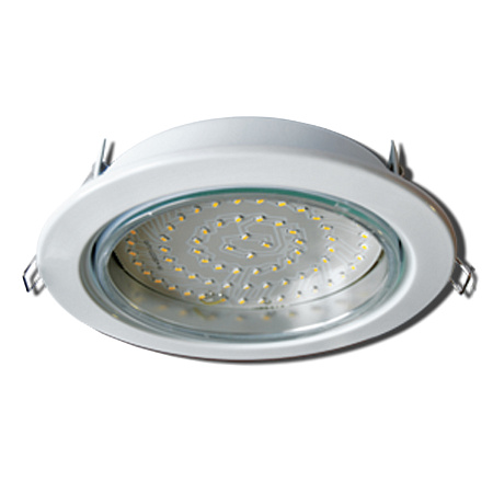 Светильник встраиваемый GX70 H5 Ecola без рефлектора белый 53*151 FW70H5ECB *10/40