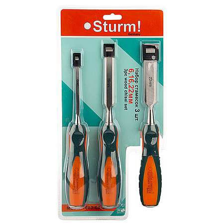 Набор стамесок 3шт.  (арт.1063-04-S3)   STURM*1/6/24