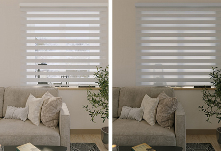 Штора рулонная День и ночь меланж белый 47*160 Легранд *1/6